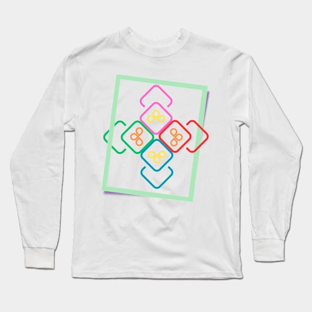 color frame Long Sleeve T-Shirt by vezna art